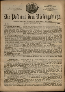 Die Post aus dem Riesengebirge, 1884, nr 76