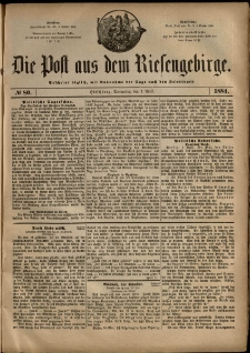 Die Post aus dem Riesengebirge, 1884, nr 80