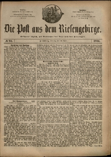 Die Post aus dem Riesengebirge, 1884, nr 94