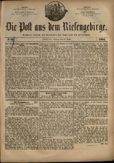 Die Post aus dem Riesengebirge, 1884, nr 99