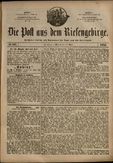 Die Post aus dem Riesengebirge, 1884, nr 101