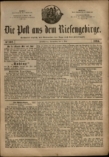 Die Post aus dem Riesengebirge, 1884, nr 102