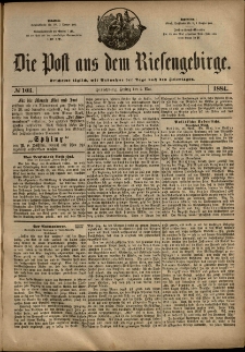 Die Post aus dem Riesengebirge, 1884, nr 103