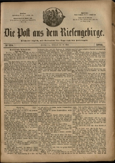 Die Post aus dem Riesengebirge, 1884, nr 118
