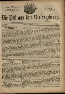 Die Post aus dem Riesengebirge, 1884, nr 123