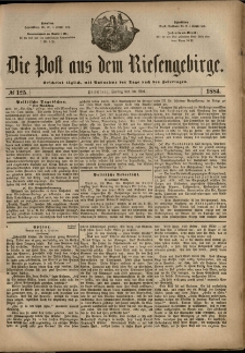 Die Post aus dem Riesengebirge, 1884, nr 125