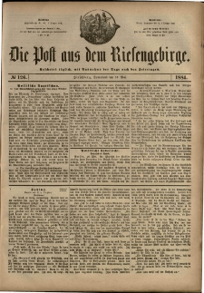 Die Post aus dem Riesengebirge, 1884, nr 126
