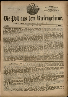 Die Post aus dem Riesengebirge, 1884, nr 130
