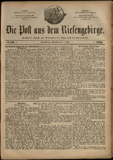 Die Post aus dem Riesengebirge, 1884, nr 131