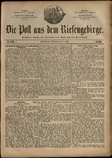 Die Post aus dem Riesengebirge, 1884, nr 131