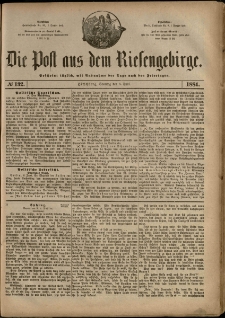 Die Post aus dem Riesengebirge, 1884, nr 132