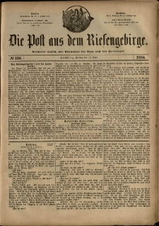 Die Post aus dem Riesengebirge, 1884, nr 136