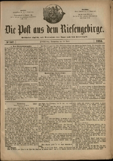 Die Post aus dem Riesengebirge, 1884, nr 147
