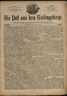 Die Post aus dem Riesengebirge, 1884, nr 150