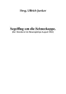 Segelflug um die Schneekoppe [Dokument elektroniczny]