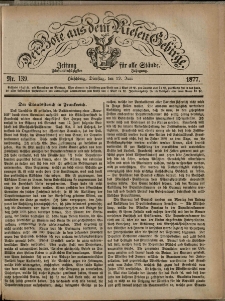 Der Bote aus dem Riesen-Gebirge : Zeitung für alle Stände, R. 65, 1877, nr 139