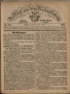 Der Bote aus dem Riesen-Gebirge : Zeitung für alle Stände, R. 65, 1877, nr 148