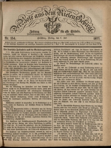 Der Bote aus dem Riesen-Gebirge : Zeitung für alle Stände, R. 65, 1877, nr 154