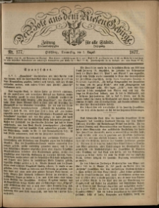 Der Bote aus dem Riesen-Gebirge : Zeitung für alle Stände, R. 65, 1877, nr 177