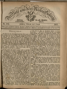 Der Bote aus dem Riesen-Gebirge : Zeitung f&uuml;r alle St&auml;nde, R. 65, 1877, nr 182