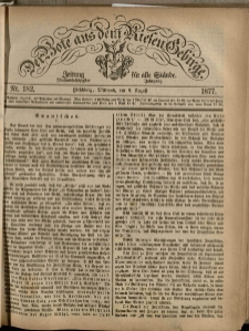 Der Bote aus dem Riesen-Gebirge : Zeitung für alle Stände, R. 65, 1877, nr 182