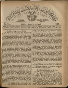Der Bote aus dem Riesen-Gebirge : Zeitung für alle Stände, R. 65, 1877, nr 184