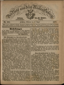 Der Bote aus dem Riesen-Gebirge : Zeitung für alle Stände, R. 65, 1877, nr 200