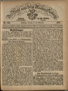 Der Bote aus dem Riesen-Gebirge : Zeitung für alle Stände, R. 65, 1877, nr 223