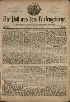 Die Post aus dem Riesengebirge, 1884, nr 152