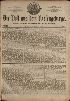 Die Post aus dem Riesengebirge, 1884, nr 153