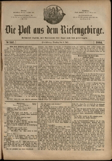 Die Post aus dem Riesengebirge, 1884, nr 157