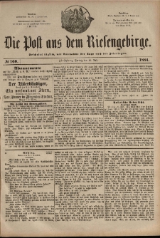 Die Post aus dem Riesengebirge, 1884, nr 160