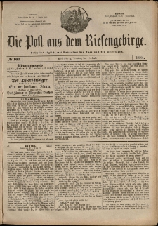 Die Post aus dem Riesengebirge, 1884, nr 163