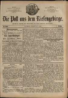 Die Post aus dem Riesengebirge, 1884, nr 164