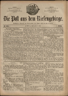 Die Post aus dem Riesengebirge, 1884, nr 166