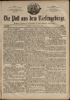 Die Post aus dem Riesengebirge, 1884, nr 172