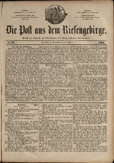 Die Post aus dem Riesengebirge, 1884, nr 173
