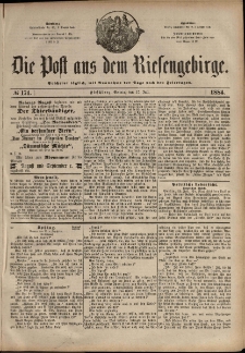 Die Post aus dem Riesengebirge, 1884, nr 174