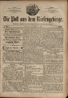 Die Post aus dem Riesengebirge, 1884, nr 177