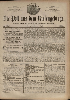 Die Post aus dem Riesengebirge, 1884, nr 179