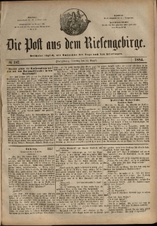 Die Post aus dem Riesengebirge, 1884, nr 187