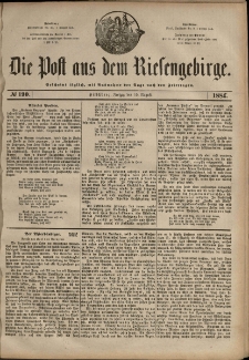 Die Post aus dem Riesengebirge, 1884, nr 190