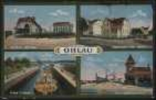 Ohlau - Tiergarten, Baumgarten, Grosse Schleuse, Zollhaus [Dokument ikonograficzny]