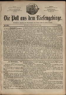 Die Post aus dem Riesengebirge, 1884, nr 199