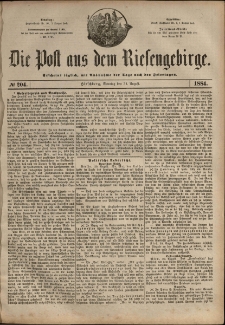 Die Post aus dem Riesengebirge, 1884, nr 204