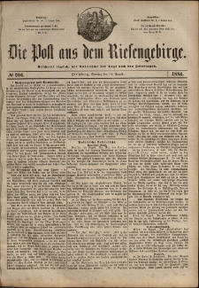Die Post aus dem Riesengebirge, 1884, nr 204