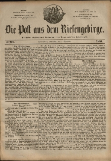 Die Post aus dem Riesengebirge, 1884, nr 207