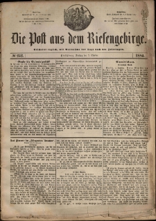 Die Post aus dem Riesengebirge, 1884, nr 232