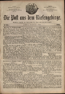 Die Post aus dem Riesengebirge, 1884, nr 233