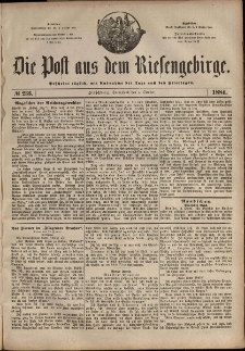 Die Post aus dem Riesengebirge, 1884, nr 233